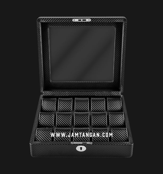 Kotak Jam Tangan Driklux 15W-KC-C Black Carbon PU Box