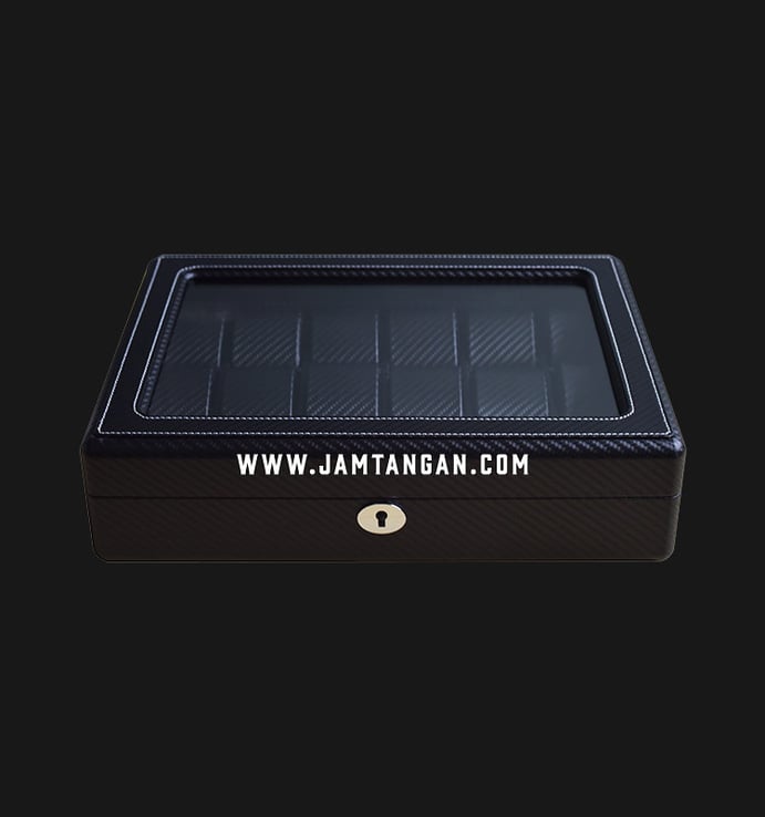 Kotak Jam Tangan Driklux 18W-KC-C Black Carbon PU Box