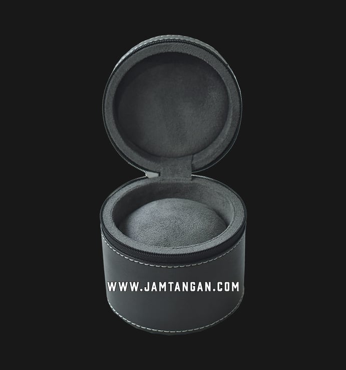 Kotak Jam Tangan Driklux 1W-YT-BG Black PU Leather Box With Zip