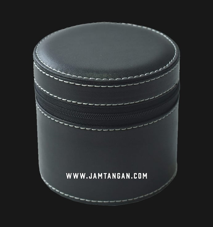 Kotak Jam Tangan Driklux 1W-YT-BG Black PU Leather Box With Zip