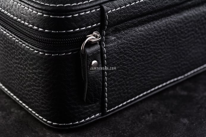 Kotak Jam Tangan Driklux 2W-2-B Black PU Leather Box