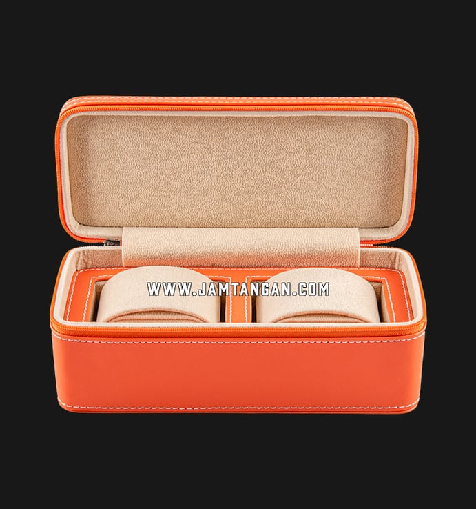Kotak Jam Tangan Driklux 2W-2-Or-PU Orange PU Leather Box