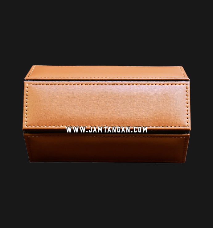 Kotak Jam Tangan Driklux 2W-LB-BRGF Brown PU Leather Box