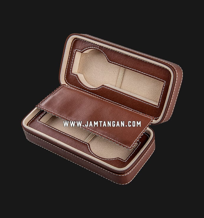 Kotak Jam Tangan Driklux 2W-PU-BR Brown PU Leather Box