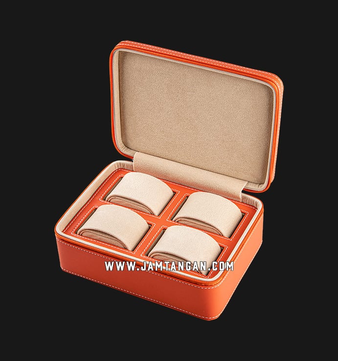 Kotak Jam Tangan Driklux 4W-4-OR-PU Orange PU Leather Box