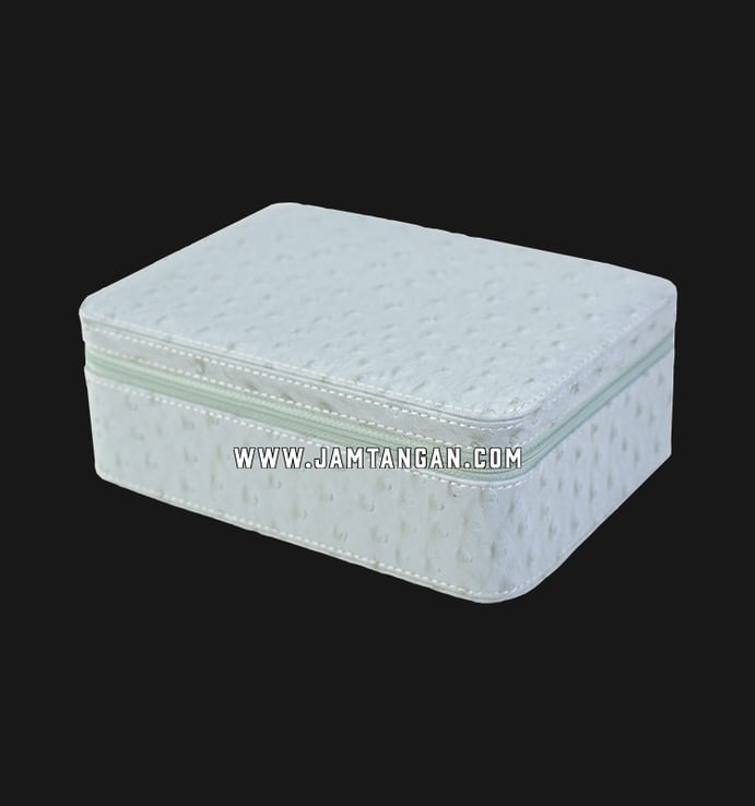 Kotak Jam Tangan Driklux 4W-4-PU-G White Ostrich Leather Box
