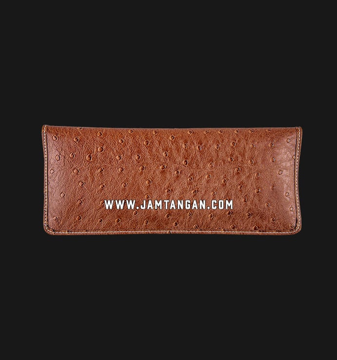 Kotak Jam Tangan Driklux 4W-CB-OS Brown Ostrich Leather PU