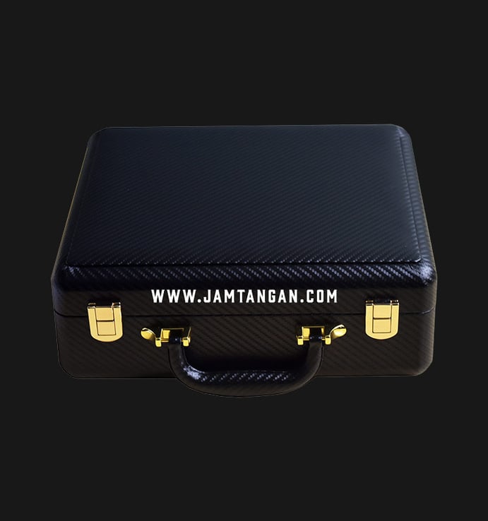 Kotak Jam Tangan Driklux 915CC-L Black Carbon Box With Handle