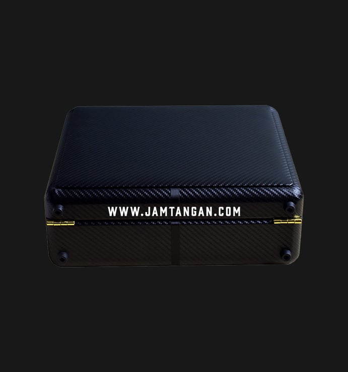 Kotak Jam Tangan Driklux 915CC-L Black Carbon Box With Handle