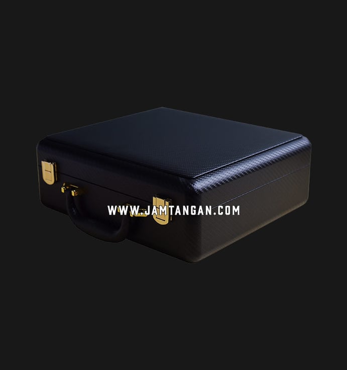Kotak Jam Tangan Driklux 915CG-L Black Carbon Box With Handle