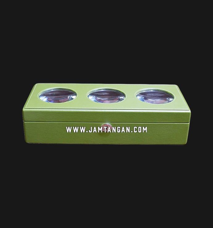 Kotak Jam Tangan Driklux JP3-GrF-SPU Green Leather Box
