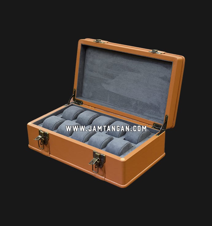 Kotak Jam Tangan Driklux MH-Br-SPU Tan Leather Box