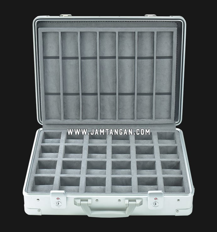 Kotak Jam Tangan Driklux STX-24WWDF Silver PVC Box
