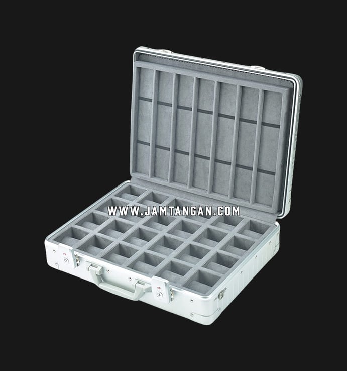 Kotak Jam Tangan Driklux STX-24WWDF Silver PVC Box
