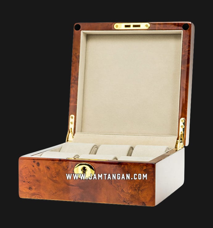 Kotak Jam Tangan Driklux TG803-6DBC Deep Burlywood Wood Box