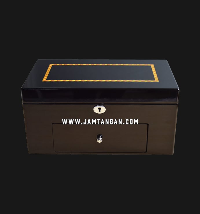 Kotak Jam Tangan Driklux TG809-20BC Black Ebony Wood Box