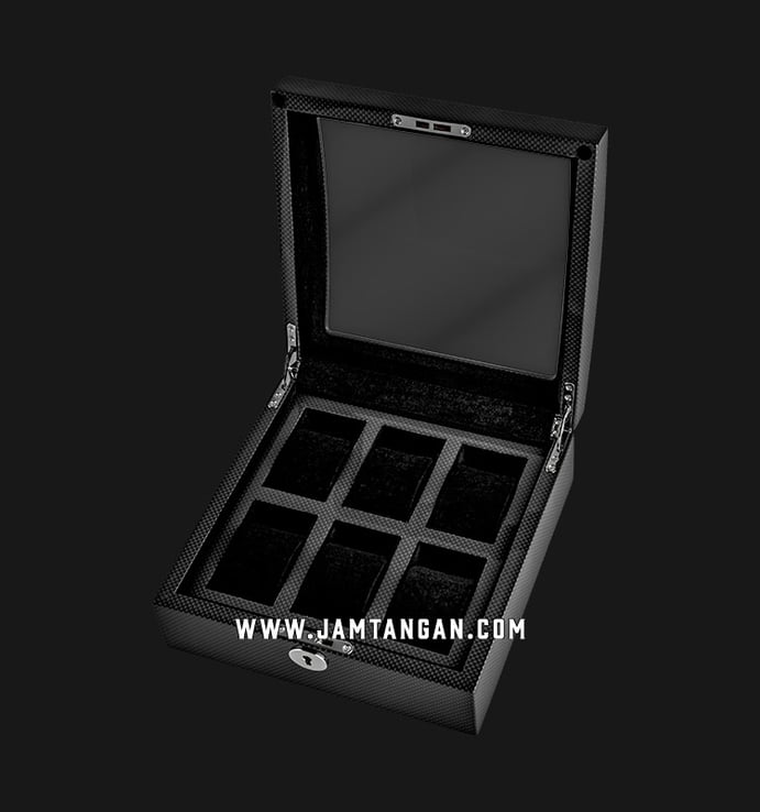 Kotak Jam Tangan Driklux WB-3035-CAB Black Carbon Fiber Wood Box