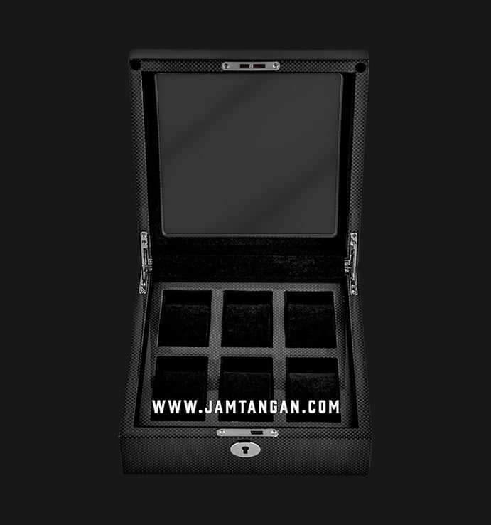 Kotak Jam Tangan Driklux WB-3035-CAB Black Carbon Fiber Wood Box