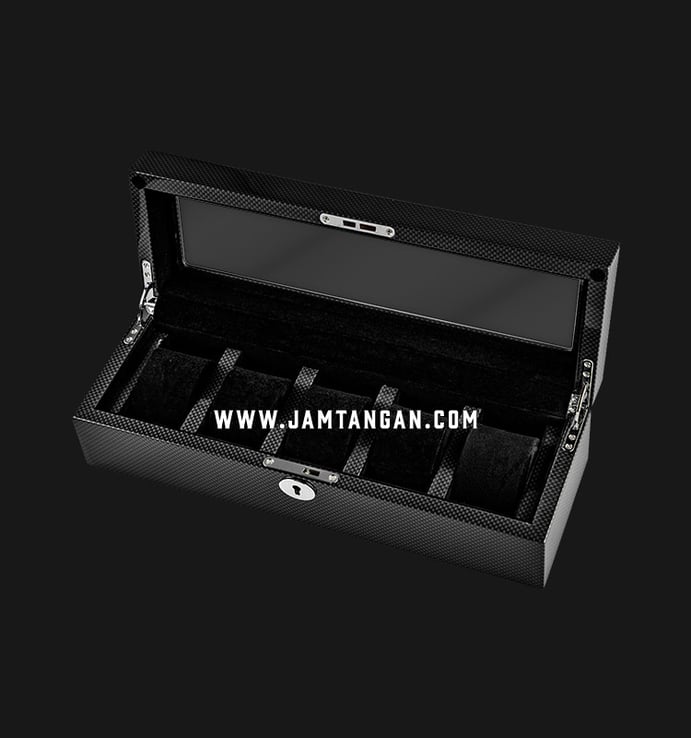 Kotak Jam Tangan Driklux WB-3081-CAB Black Carbon Fiber Wood Box