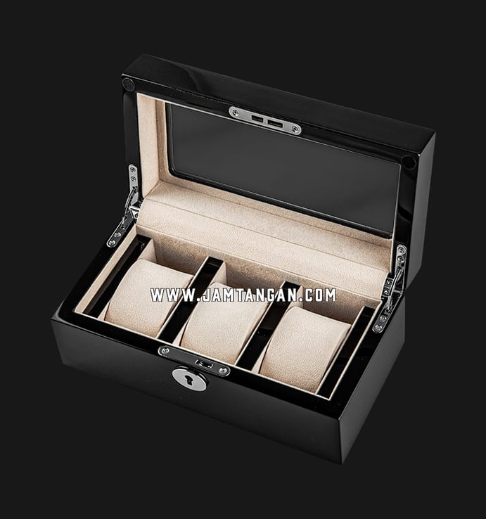 Kotak Jam Tangan Driklux WB-3085-BC Black Wood Box