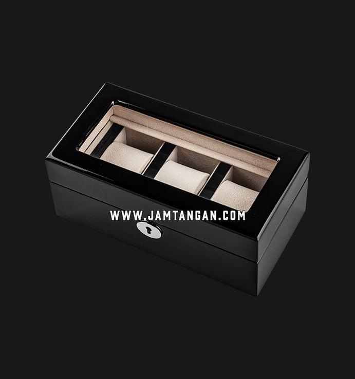 Kotak Jam Tangan Driklux WB-3085-BC Black Wood Box