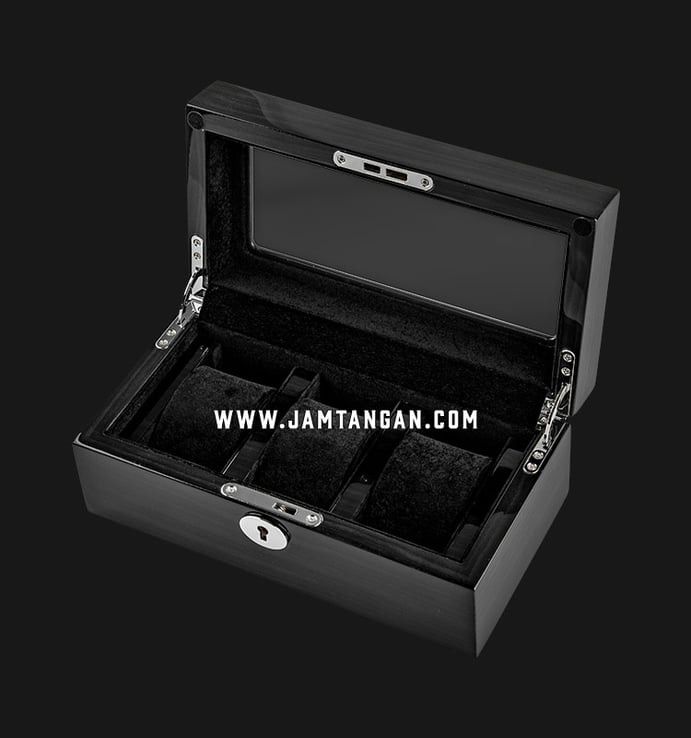 Kotak Jam Tangan Driklux WB-3085-BGB Black Wood Box