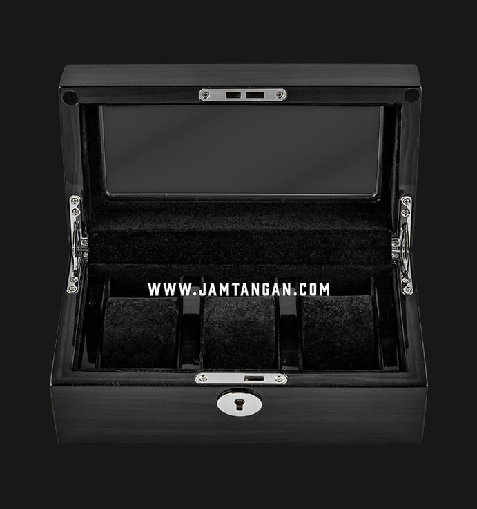 Kotak Jam Tangan Driklux WB-3085-BGB Black Wood Box
