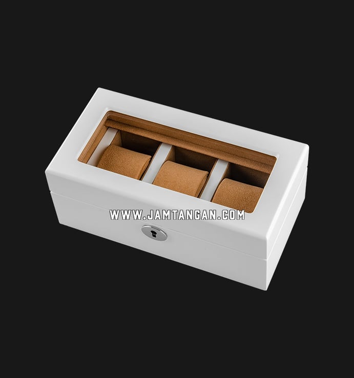 Kotak Jam Tangan Driklux WB-3085-WHK White Wood Box