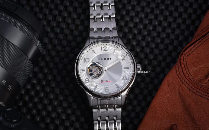 DUXOT Patrios DX-2023-22 Sunray Silver Dial Stainless Steel Strap