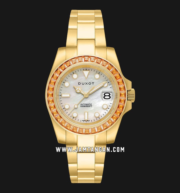 DUXOT Atlantica DX-2047-33 Automatic Mother Of Pearl Dial Gold Stainless Steel Strap