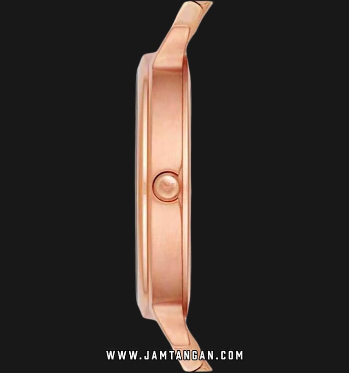 Emporio Armani Classic AR11006 White Mother of Pearl Dial Rose Gold Stainless Steel Strap