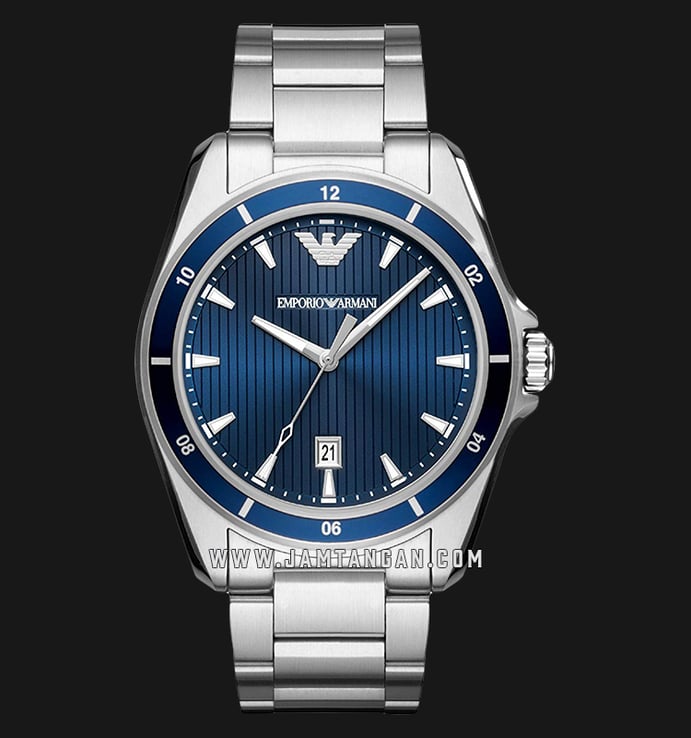 Emporio Armani Sport AR11100 Blue Dial Stainless Steel Strap
