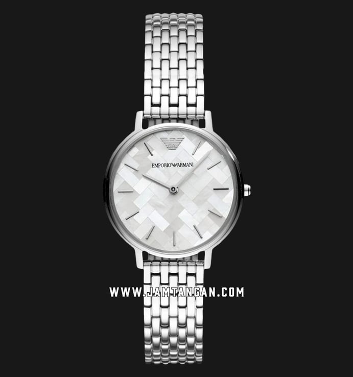 Emporio Armani AR11112 Ladies Mother of Pearl Dial Stainless Steel Strap