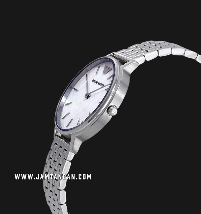 Emporio Armani AR11112 Ladies Mother of Pearl Dial Stainless Steel Strap