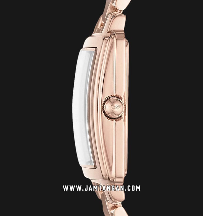 Emporio Armani AR11177 White Mother of Pearl Dial Rose Gold Stainless Steel Strap