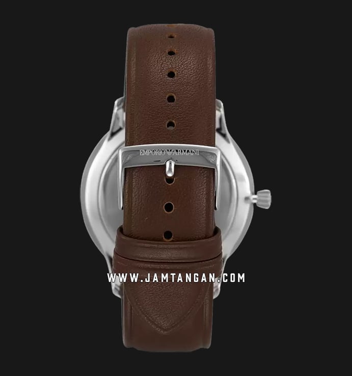 Emporio Armani Giovanni AR11211 Man White Dial Brown Leather Strap