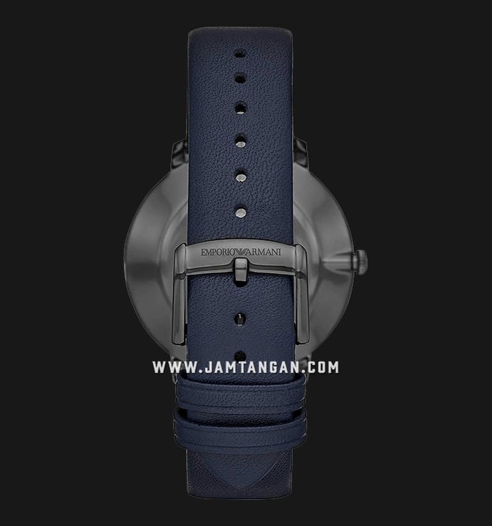 Emporio Armani AR11214 Silver Dial Blue Leather Strap