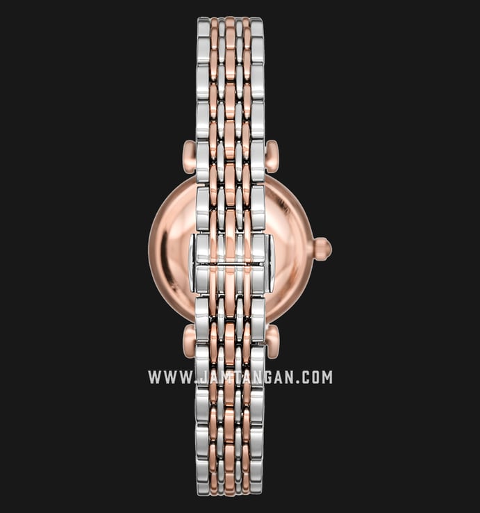 Emporio Armani AR11223 Rose Gold Dial Dual Tone Stainless Steel Strap