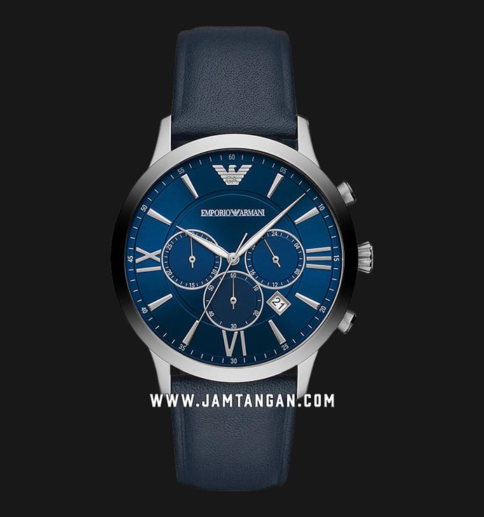 Emporio Armani AR11226 Chronograph Men Blue Dial Blue Leather Strap
