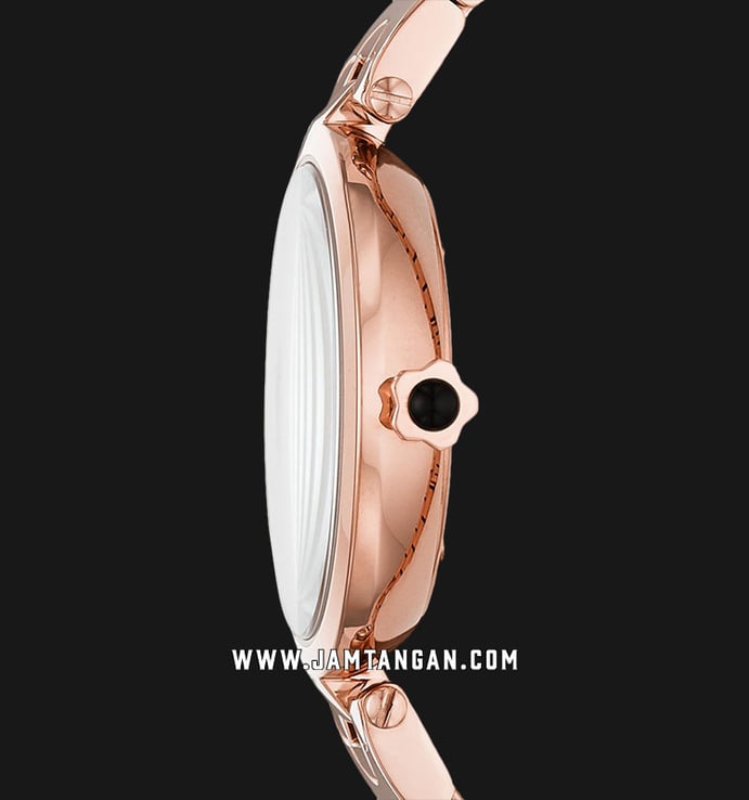 Emporio Armani AR11236 Ladies Mother of Pearl Dial Rose Gold Stainless Steel Strap