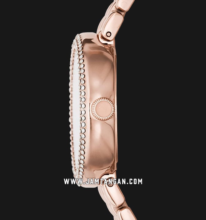 Emporio Armani AR11355 Ladies Mother Of Pearl Dial Rose Gold Stainless Steel Strap
