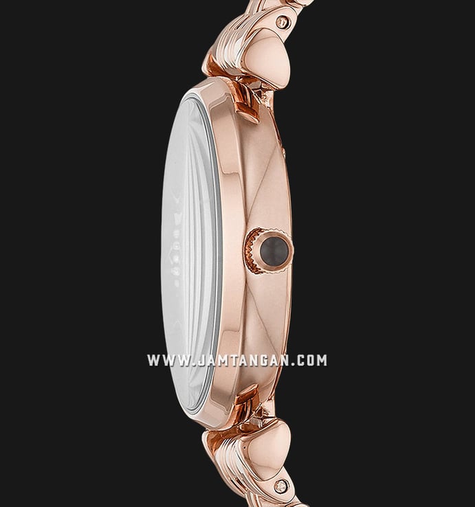 Emporio Armani Fashion AR11401 Ladies Mother Of Pearl Dial Rose Gold Stainless Steel Strap