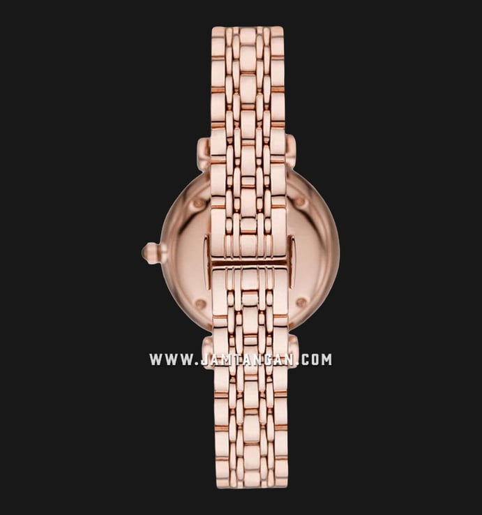 Emporio Armani Fashion AR11401 Ladies Mother Of Pearl Dial Rose Gold Stainless Steel Strap