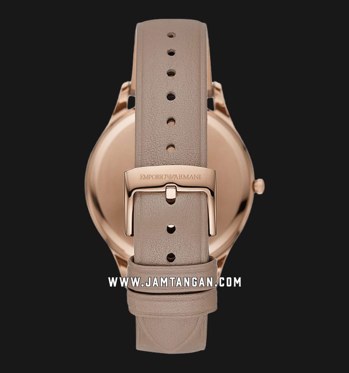 Emporio Armani Fashion AR11420 Men Green Dial Grey Leather Strap