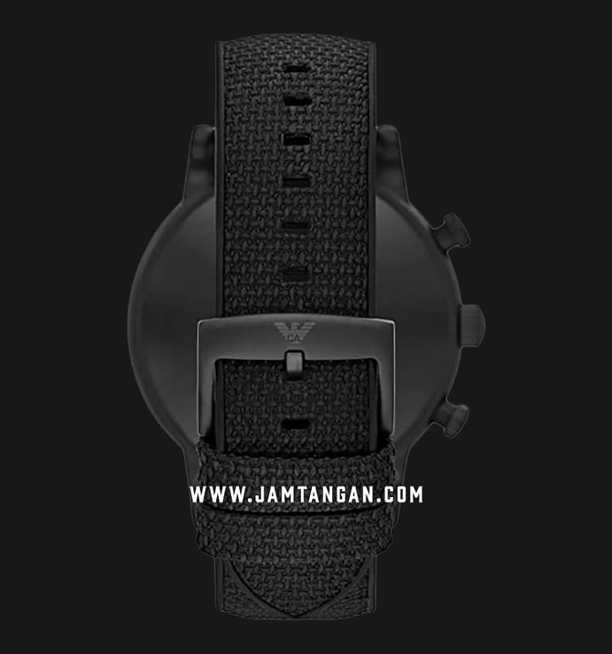 Emporio Armani Chronograph AR11450 Men Black Dial Black Fabric Strap
