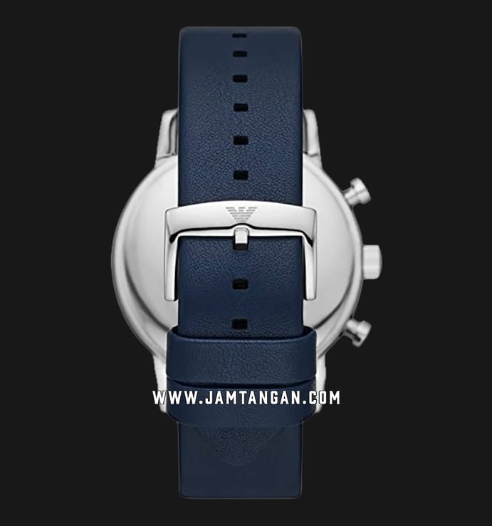 Strap Blue Leather AR11451 Dial Men Chronograph Armani Blue Emporio