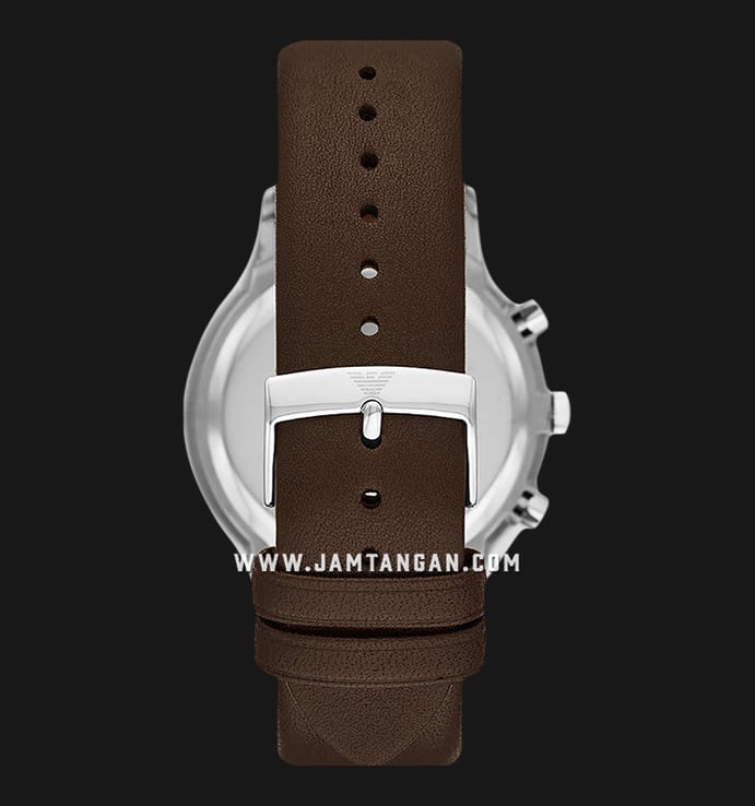 Emporio Armani Chronograph AR11490 Brown Dial Brown Leather Strap