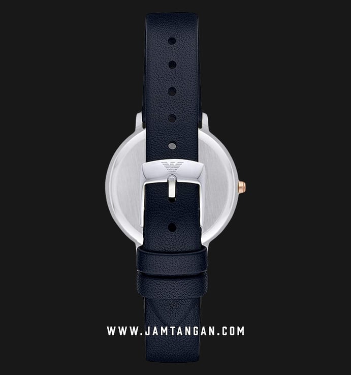 Emporio Armani Classic AR2509 White Mother of Pearl Dial Blue Leather Strap