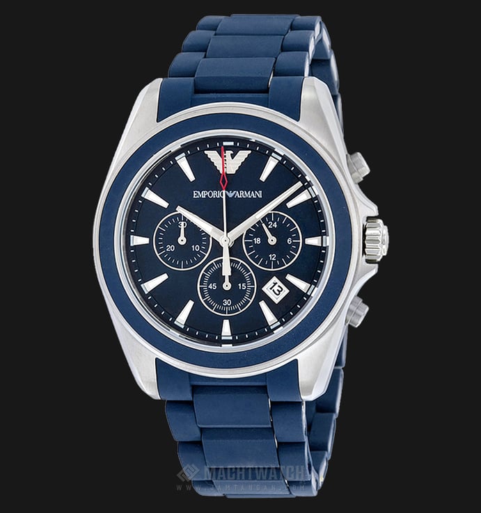 Emporio Armani AR6068 Sport Chronograph Blue Dial Stainless Steel Case