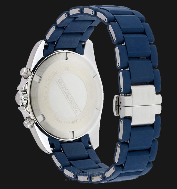 Emporio Armani AR6068 Sport Chronograph Blue Dial Stainless Steel Case